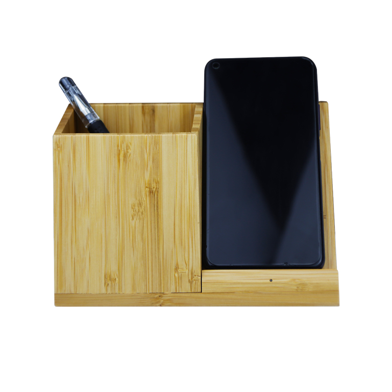 Bamboo  Wireless charger with phone stand