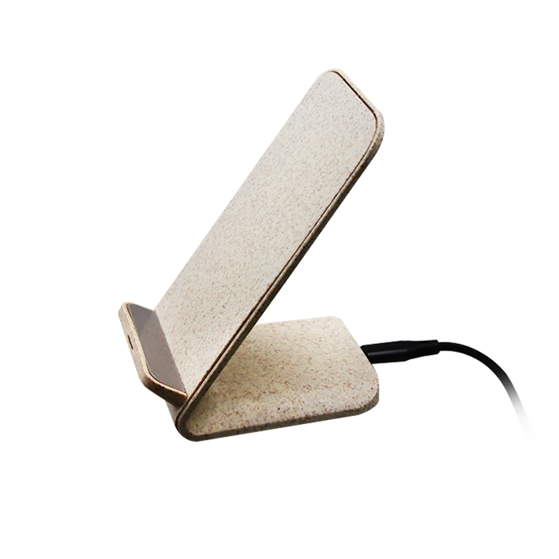  Wheat straw  Wireless charger with phone stand